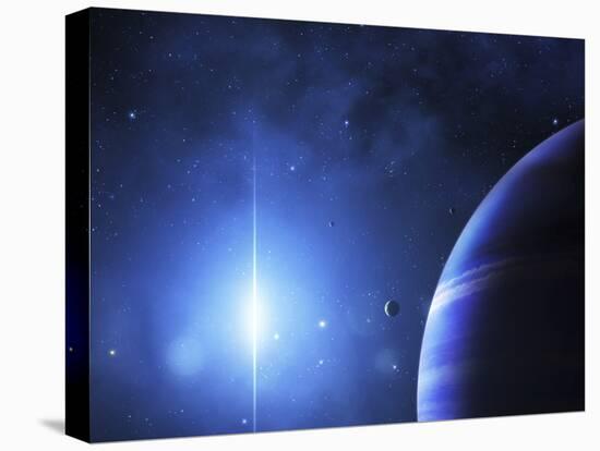 A Star Provides a Cool Glow on a Nearby Gas Giant-Stocktrek Images-Premier Image Canvas
