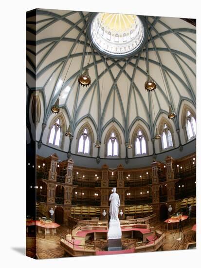 A Statue of Queen Victoria Sits in the Middle of the Newly Renovated Parliament Hill Library-null-Premier Image Canvas