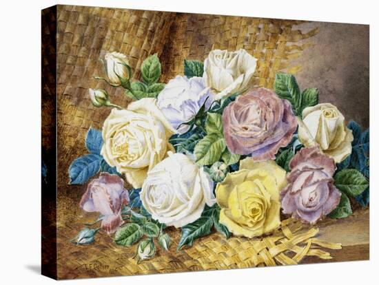 A Still Life of Roses-Thomas Frederick Collier-Premier Image Canvas