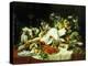 A Still Life with Fruit, Fish, Game and a Goldfish Bowl-Lucas Schaefels-Premier Image Canvas