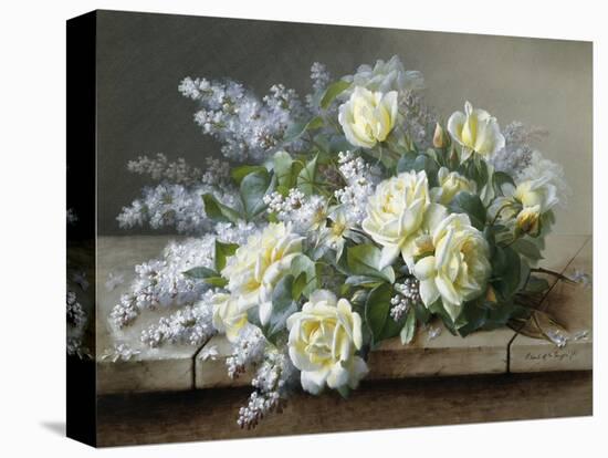 A Still Life with Yellow Roses-Raoul De Longpre-Premier Image Canvas