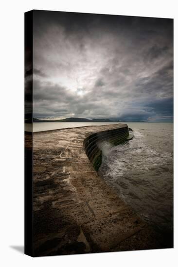 A Stormy Day on the Cobb at Lyme Regis in Dorset, England UK-Tracey Whitefoot-Premier Image Canvas