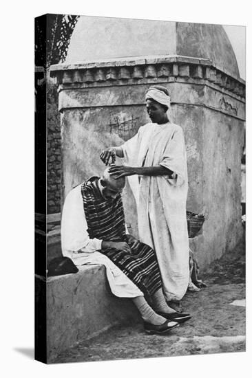 A Street Barber and His Client, Algeria, Africa, 1922-Donald Mcleish-Premier Image Canvas