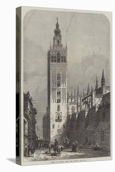 A Street in Seville, Spain, the Giralda-Samuel Read-Premier Image Canvas