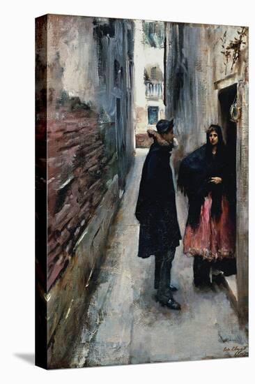 A Street in Venice-John Singer Sargent-Stretched Canvas