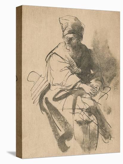 A Study, 17th Century-Rembrandt van Rijn-Premier Image Canvas