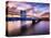 A Stunning Sunset over Bells Bridge, Glasgow, Scotland, United Kingdom, Europe-Jim Nix-Premier Image Canvas