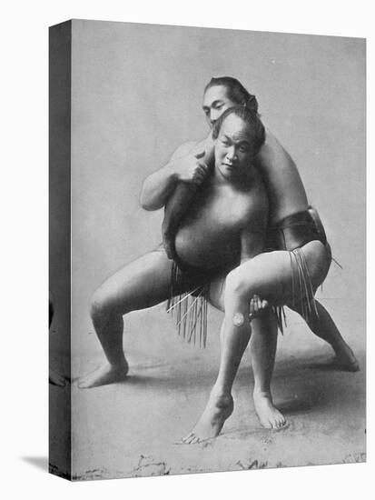 A sumo wrestling bout between a pair of Japanese professionals, 1902-Unknown-Premier Image Canvas