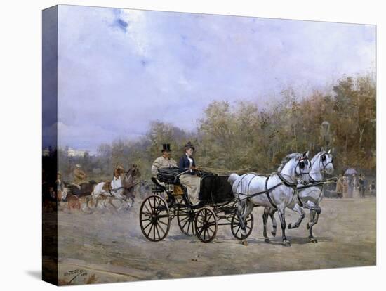 A Sunday Pleasure Outing in the Park-Ottokar Walter-Premier Image Canvas