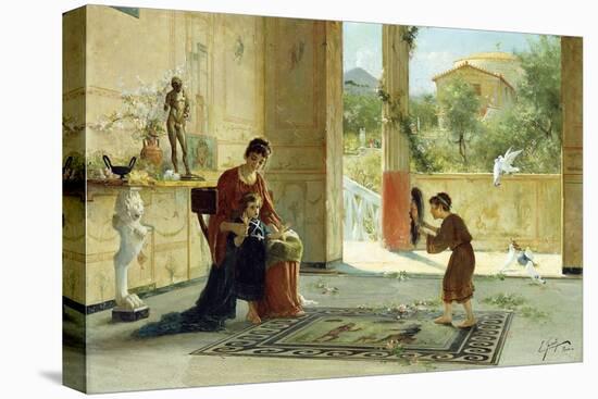 A Surprise Visitor (Oil on Canvas)-Ettore Forti-Premier Image Canvas