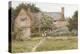 A Surrey Cottage with a Mother and Her Children-Helen Allingham-Premier Image Canvas