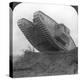 A Tank Breaking Through the Wire at Cambrai, France, World War I, C1917-C1918-null-Premier Image Canvas