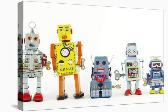 A Team of Robot Toys-davinci-Stretched Canvas
