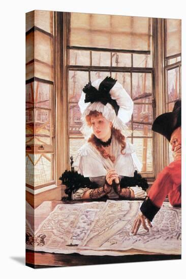 A Tedious History-James Tissot-Stretched Canvas