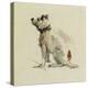 A Terrier, Sitting Facing Left (W/C on Paper)-Peter De Wint-Premier Image Canvas