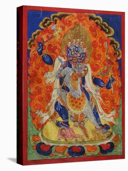 A Terrifying Deity in Yab-Yum, 19th century-Tibetan School-Premier Image Canvas