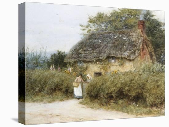 A Thatched Cottage Near Peaslake, Surrey-Helen Allingham-Premier Image Canvas