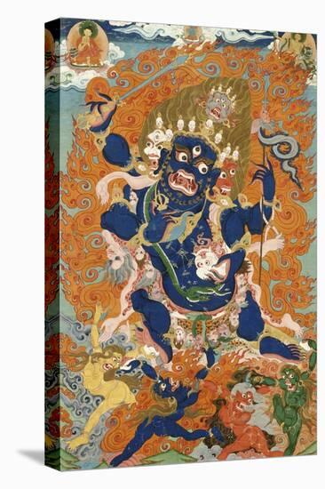 A Tibetan Thang.ka Depicting the Four-Armed and Four-Headed Caturbhujamahakala, circa 1900-null-Premier Image Canvas