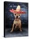 A Tiny Chihuahua With A Sombrero Hat On-graphicphoto-Premier Image Canvas