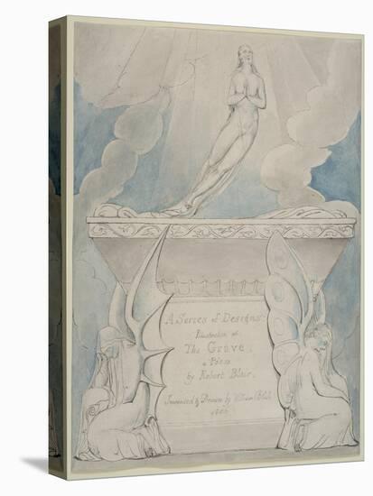 A Title Page for the Grave , 1806 (Pen & Ink and W/C on Paper)-William Blake-Premier Image Canvas