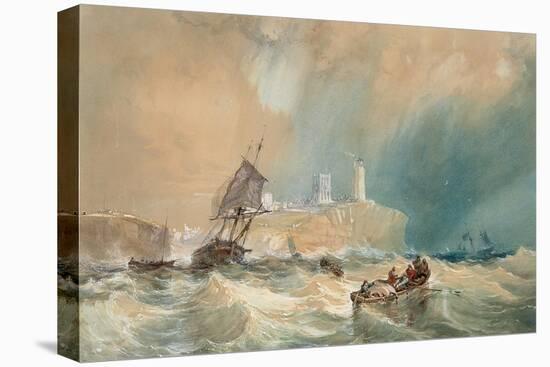 A Trading Brig Running Out of Tynemouth-John Wilson Carmichael-Premier Image Canvas