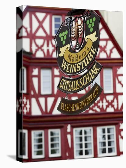 A Traditional Sign for a Wine Tavern or Bar in Bernkastel-Kues, Germany-Miva Stock-Premier Image Canvas