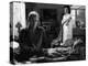 A Travers le Miroir by IngmarBergman with Max von Sydow and Harriet Andersson, 1961 (b/w photo)-null-Stretched Canvas