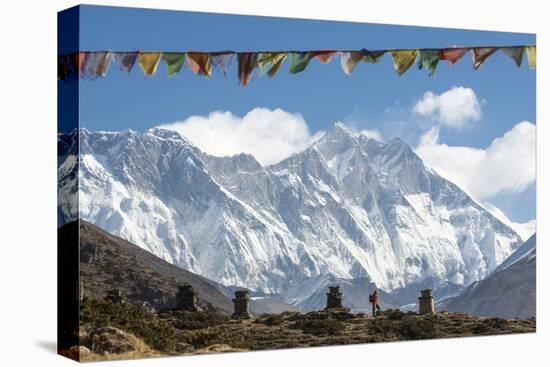 A Trekker on their Way to Everest Base Camp-Alex Treadway-Premier Image Canvas