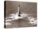 A Trinity House Steamer Waits off the Eddystone Lighthouse to Deliver Christmas Supplies, 1938-null-Premier Image Canvas