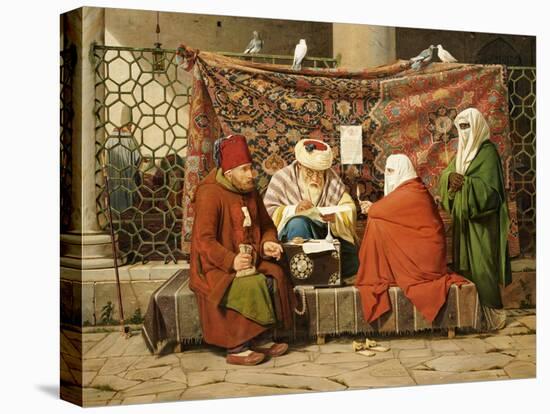 A Turkish Notary Drawing up a Marriage Contract, Constantinople, 1837-Martinus Rorbye-Premier Image Canvas