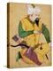 A Turkoman or Mongol Chief Holding an Arrow, from the Large Clive Album, 1591-92-null-Premier Image Canvas