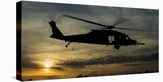 A U.S. Army Uh-60 Black Hawk Leaves the Drop Zone-Stocktrek Images-Premier Image Canvas