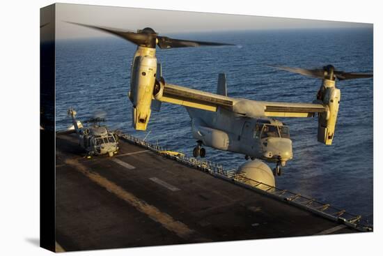 A U.S. Marine Corps MV-22B Osprey Lands on USS Kearsarge-null-Premier Image Canvas