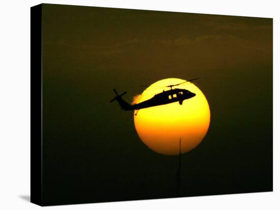 A US Military Helicopter Flies Over the Heavily Fortified Green Zone-Dusan Vranic-Premier Image Canvas