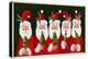 A Variety of Santas Holding Trees-Beverly Johnston-Premier Image Canvas