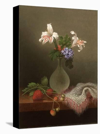 A Vase of Corn Lilies and Heliotrope, 1863-Martin Johnson Heade-Premier Image Canvas