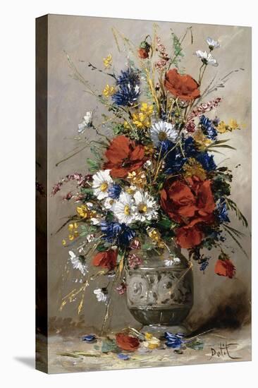 A Vase of Summer Flowers-Eugene Petit-Premier Image Canvas