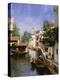 A Venetian Canal Scene-Rubens Santoro-Premier Image Canvas