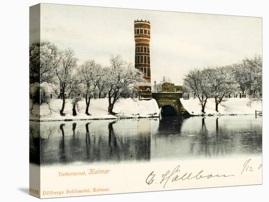 A Very Fine Decorated Brick Water Tower at Kalmar, Sweden-null-Premier Image Canvas