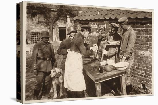 A Veterinary Hospital at the Front (B/W Photo)-German photographer-Premier Image Canvas