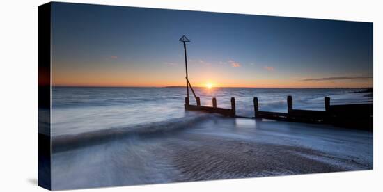 A View of a Groyne at Hayling Island-Chris Button-Premier Image Canvas