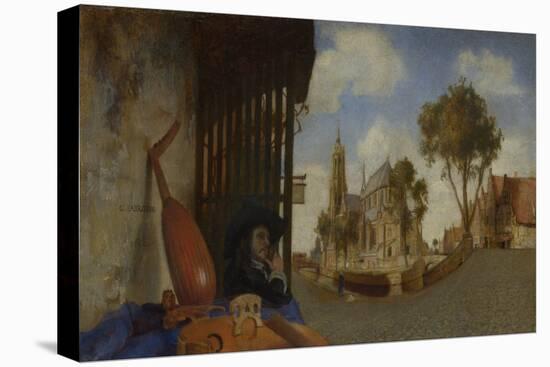 A View of Delft, 1652 (Oil on Canvas)-Carel Fabritius-Premier Image Canvas