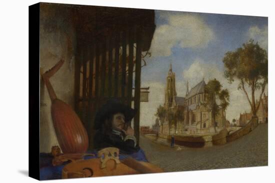 A View of Delft, with a Musical Instrument Seller's Stall, 1652-Carel Fabritius-Premier Image Canvas