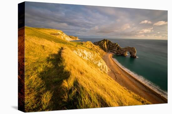 A View of Durdle Door in Dorset-Chris Button-Premier Image Canvas