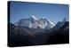 A view of Mount Everest, distant peak in Nuptse-Lhotse ridge, from Kongde, Khumbu, Nepal, Himalayas-Alex Treadway-Premier Image Canvas