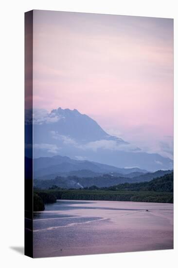 A View of Mount Kinabalu over Menkabong River-James Morgan-Premier Image Canvas