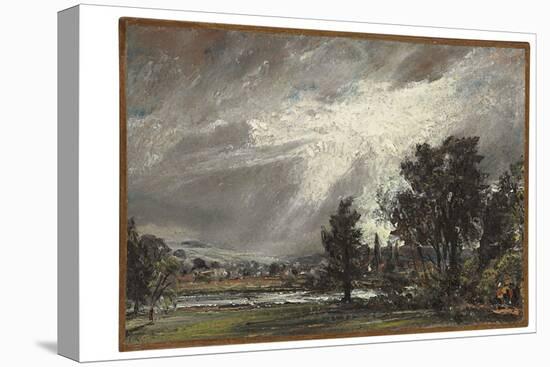A View of Salisbury (Oil on Paper Laid down on Canvas)-John Constable-Premier Image Canvas