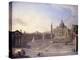 A View of St. Peter's, Rome with Bernini's Colonnade and a Procession in Carriages-Antonio Joli-Premier Image Canvas