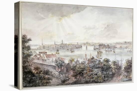 A View of Stockholm from Soder with the Royal Palace, Storkyrkan, Riddarholmskykan and Tskakykan-Elias Martin-Premier Image Canvas