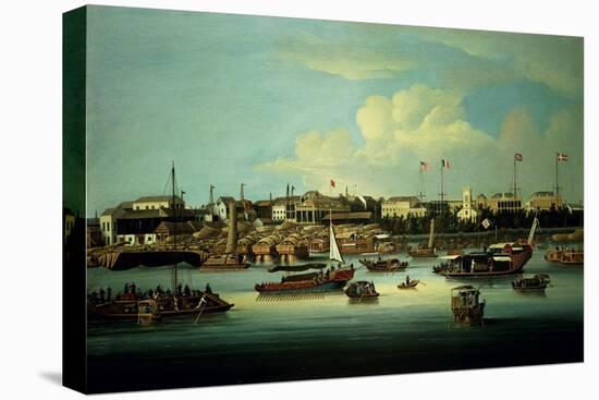 A View of the Hongs-George Chinnery-Premier Image Canvas